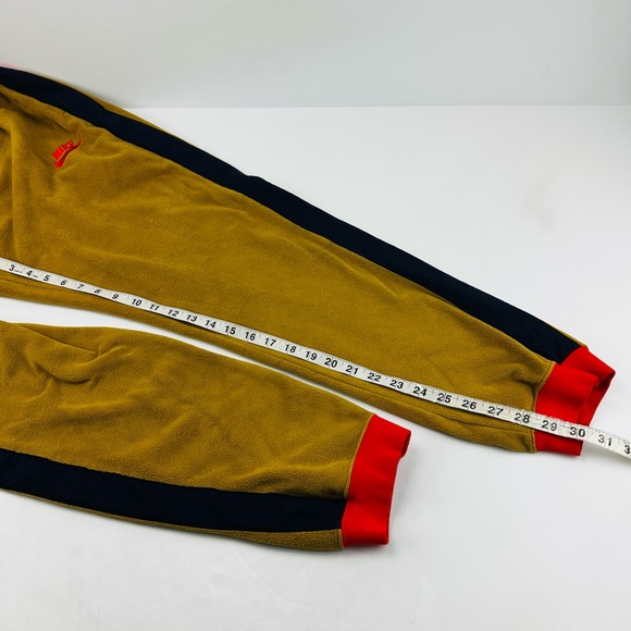 Nike Sportswear Retro Fleece Jogger Pant Pockets Colorblock Gold Bronze Black - Picture 9 of 15